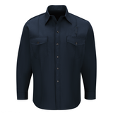 Workrite 4.5 oz. Nomex IIIA Long Sleeve Western Firefighter Shirt, Midnight Navy