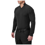 5.11 Tactical V.XI Sigurd Long Sleeve Shirt, Black, Facing Front Left Angle