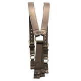 Boston Leather 9170 Universal Leather Firefighter Suspenders, ABS Rings, Back