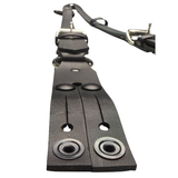 Boston Leather 9170 Universal Leather Firefighter Suspenders, ABS Rings, Close-Up of Front Suspender Attachments