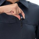 Blauer Women's FlexRS Long Sleeve Base Shirt, Dark Navy, Pen Holder Detail