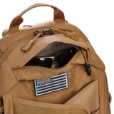 Vertx Siege 35L Tactical Backpack, Coyote, Shown with Front Top Zipper Open