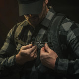 Vertx Urban Ghost 20L Backpack, Black, Showing Chest Fastener