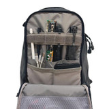Vertx Urban Ghost 10L Sling Bag, Black, Open with Accessories, Head on View