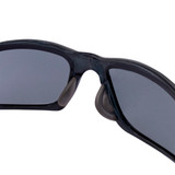 Radians Crossfire RPG Premium Safety Eyewear, Crystal Black Frame / Smoke Lens, Interior of Glasses Close-Up