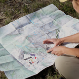 Brunton TruArc 10 Compass, Being Held to a Map, Different Angle