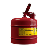 Justrite Red 2-Gallon Type I Safety Can, Facing Right