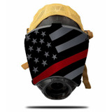 BA Shields Lens Shield With Cord for MSA G1 Mask, Red Line Flag