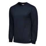 Workrite Navy Base Layer Long Sleeve T-Shirt, Facing Front Left Angle