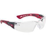 Bolle Rush+ Safety Glasses With Platinum Lens, Black/Red/Clear