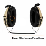 3M PELTOR Hearing Protector - NRR 21 dB - Behind-the-Head Style, Foam Filled Earmuff Cushions