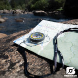 Brunton TruArc 3 Baseplate Compass, Shown Sitting on Map