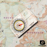 Brunton TruArc 5 Baseplate Compass, Laid Down on Map