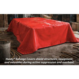 Husky Vinyl Salvage Cover, Red, In Use