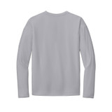 Port & Company Long Sleeve Performance Tee, Silver, Back of Shirt