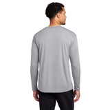 Port & Company Long Sleeve Performance Tee, Silver, Back