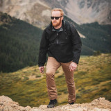 Vertx Integrity Shell Jacket, Black, Worn on a Hike