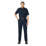 Workrite Midnight Navy 7.5 oz. Twill Nomex Blend Women's Classic Firefighter Pant, Worn with Short Sleeves