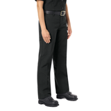 Workrite Black 7.5 oz. Twill Nomex Blend Women's Classic Firefighter Pant, Worn, Facing Right Front Angle