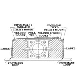 Zico 2 in. Wide Heavy Duty Nylon Variable Strap with 1ea. 2 in. Zinc Footman's Loop. 11 in. to 16 in. Length, Utility Diagram