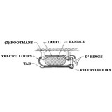 Zico 2 in. Wide Heavy Duty Nylon Variable Strap with 1ea. 2 in. Zinc Footman's Loop. 11 in. to 16 in. Length, Utility Diagram 2