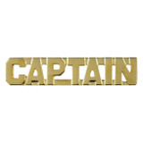 Hero's Pride Captain Die Struck Letters Pins, 3/8 in., Gold Plate
