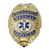 Hero's Pride Emergency Medical Services Badge, Gold Plate
