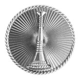 Hero's Pride Lieutenant Single Bugle Pin, Nickel Plate