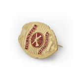 Hero's Pride Volunteer Firefighter Badge, Gold Plate