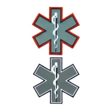 Hero's Pride Star of Life Reflective Shoulder Back Patch