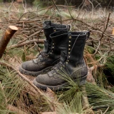 JK Boots Fire Inlander 10 in. Logger Work Boot with Vibram Red X Fire-Rated Sole, Black, Shown in the Field