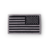 Hero's Pride Reversed U.S. Flag Patch, Silver & Black, 3-3/8 in. x 2 in.