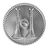 Hero's Pride Captain Double Parallel Bugle Pin, Nickel Plate