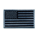 Hero's Pride U.S. Flag Patch, Silver & Black, 3-3/8 in. x 2 in.