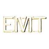 Hero's Pride E.M.T. Die Struck Letters Pins, 1/2 in., Gold Plate