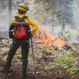 True North Red Spitfire Wildland Pack, Shown Worn in the Field