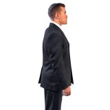 Anchor Uniform Polyester Single Breasted Coat with Bottom Flaps, Side View