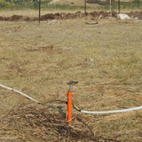 C & S Supply 3/4 in. GHT Watershield Sprinkler Head Kit, Shown in Use in Field