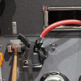 Ziamatic 3 1/2 in. I.D. Nozzle Cup Mount with Tie-Down Strap, Shown in Use