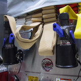 Ziamatic 5 1/2 in. I.D. Nozzle Cup Mount with Tie-Down Strap, Shown in Use