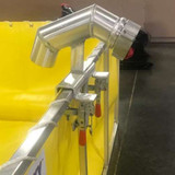 Husky Single Supply Line Bracket, Shown in Use on a Yellow Tank