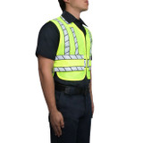 Blauer Zip-front Breakaway Safety Vest - Fire Logo, Facing Right Front Angle
