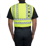 Blauer Zip-front Breakaway Safety Vest - Fire Logo, Facing Backward