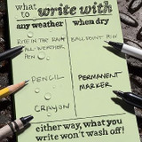 Rite in the Rain 3 1/4 x 5 1/4 in. Green Soft Cover Top-Bound Book, 100 Pages, What to Write With