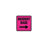 Dicke 36 in. Reflective Pink Square Sign with Velcro: Incident Base