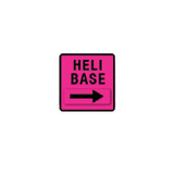 Dicke 36 in. Reflective Pink Square Sign with Velcro: Heli Base