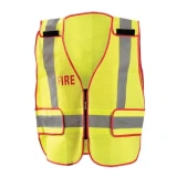 OccuNomix Yellow Mesh Public Safety Breakaway Vest, ANSI Class 2, Fire, Front