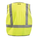 OccuNomix Yellow Mesh Public Safety Breakaway Vest, ANSI Class 2, Plain, Back