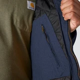 Carhartt Washed Duck Active Jacket, Navy, Interior Zippered Pocket Detail