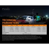 Fenix 1500-Lumen TK26R Tactical Flashlight, Technical Parameters